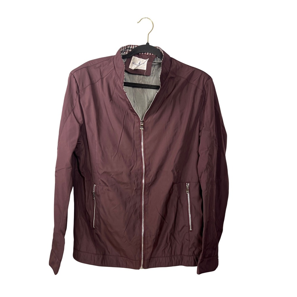 Westwind Burgundy Earthy Grunge Wind Breaker Bomber Jacket L Streetwear Grandpa